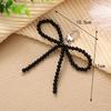 Fashion Pearls Beaded Bowknot Keychain Pendant Sweet Cute Hanging Decorations Keyring Charm for Purse Bag Backpack