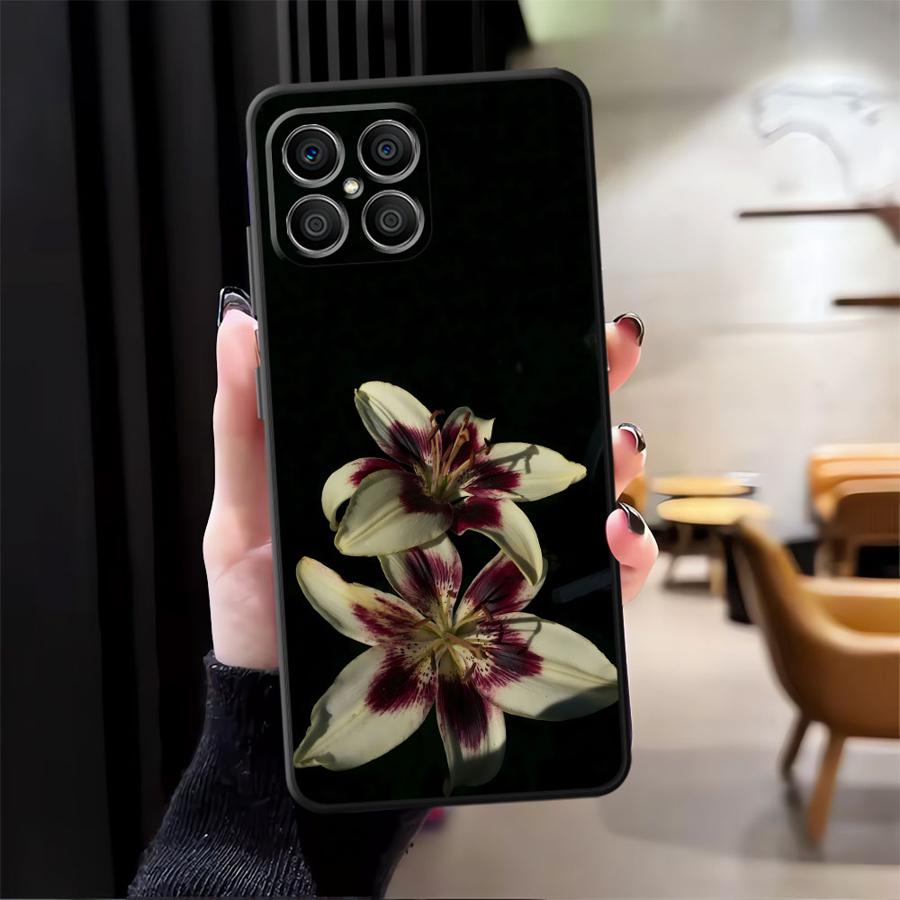 Чехол для Honor 90 X7 X9a 8X 200 400 Lite X8 Magic5Lite X6 X5b 70 Funda Чехол для телефона Печать с изображением цветка лилии и орхидеи