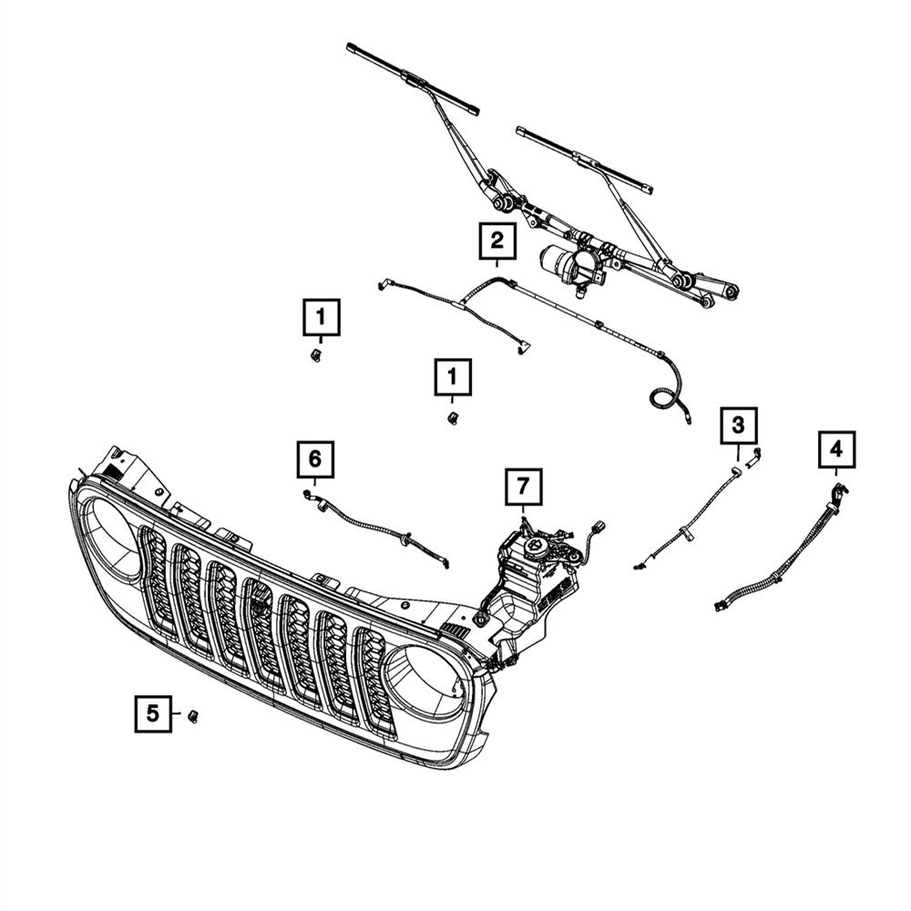 Запасной шланг омывателя лобового стекла (aftermarket) для 68293254AA