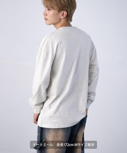 IMPROMES Casual SIDEWAYSTANCE Embroidered Downer Panda Long Sleeve T-Shirt, Men's, Oatmeal