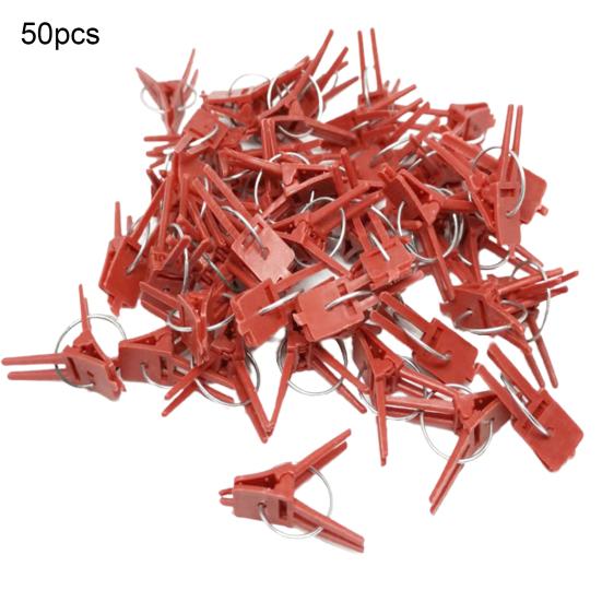 1 пакетик зажим для прививки гибкий нержавеющий пластиковый круглый зажим для поддержки растений с плоским ртом для сада