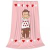 Curious George Cartoon Monkey Coral Fleece Plush Throw Blankets Blanket for Home Bedroom Lightweight Bedding Throws