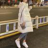 2021 Winter Long Puffer Jacket Coats Korean Fashion Loose Coats Casual Design Hooded Parkas Long Sleeve Clothing Fur Coats Outdoor