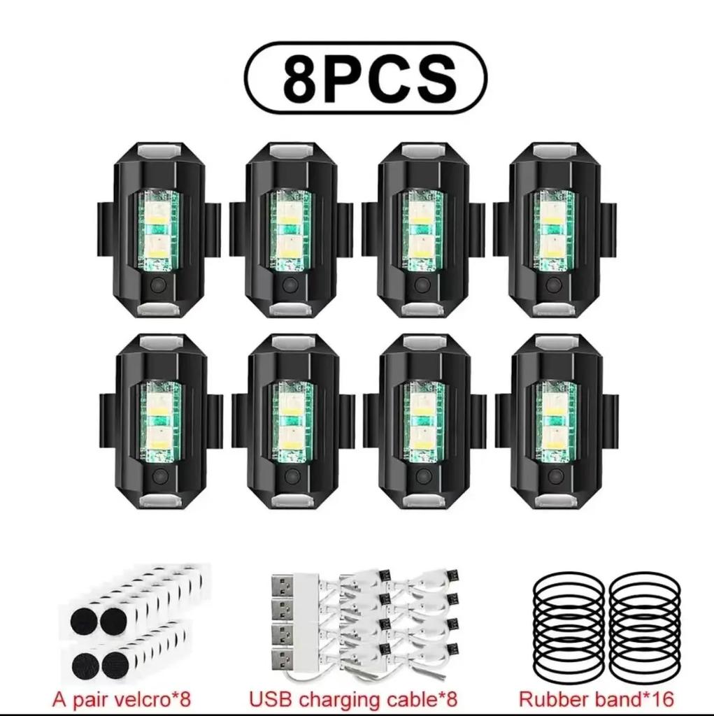Мотоциклетные фары, стробоскоп для дрона, USB светодиодный светильник для предотвращения столкновений, велосипед, самолет, ночной полет, мини-мигающий предупредительный сигнальный свет