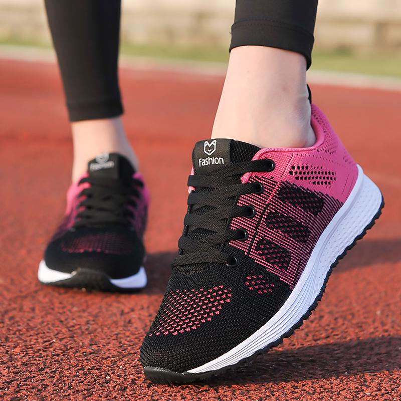 Женская дышащая обувь, повседневные кроссовки для бега на нижней подошве
