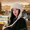 Solid Color Knitted Hat Thickened Lei Feng Hat Fashion Bonnet Caps  for Women Girls