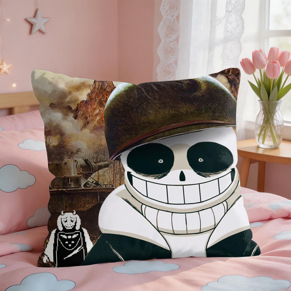 SSans Undertale Аниме Наволочка Квадратная Короткий Плюш Подушка Чехол Гостиная Диван Домашний Декор Funda X