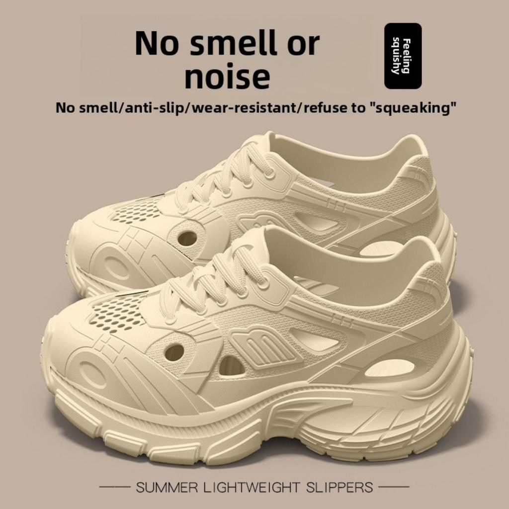 Пещерная обувь для женщин, Летняя верхняя одежда, Новая толстая подошва, Противоскользящие, Защита от запаха, Дышащие сандалии