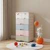 Запираемый шкаф для хранения с 6 ящиками, экологически чистый материал ПП, штабелируемый органайзер, большая вместимость, экономия места, для спальни