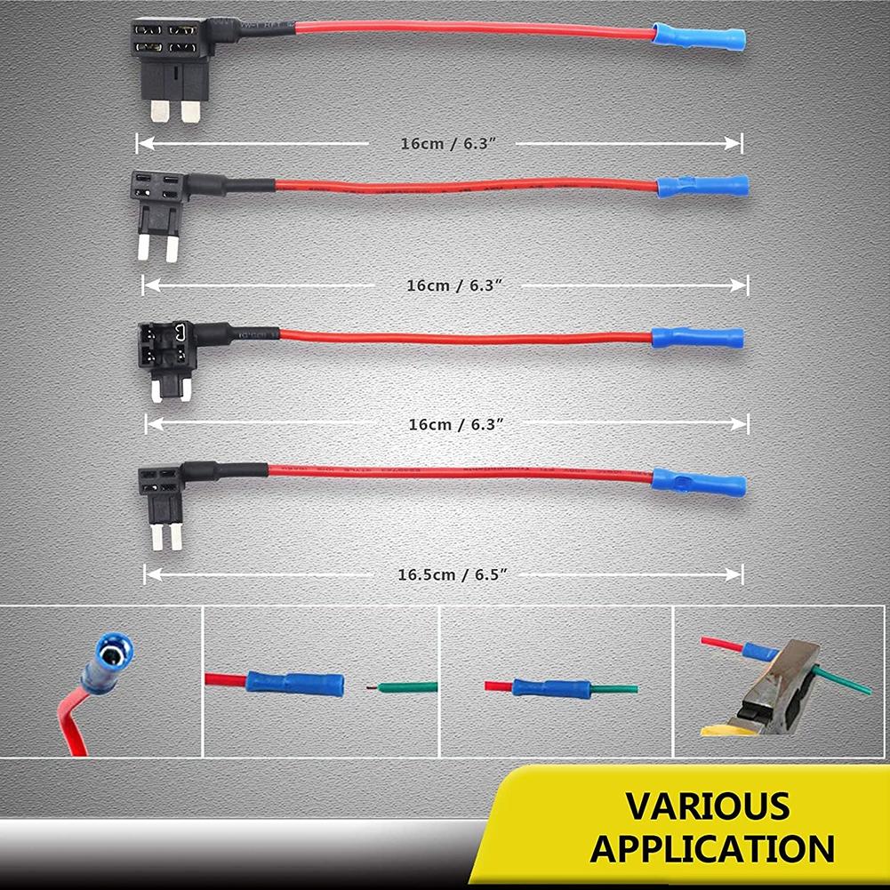 Versatile Automotive Fuse Holder for LED Strips Dash Cams and More