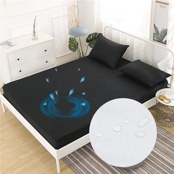 2023 Новый сплошной наматрасник для кровати, 99% водонепроницаемая защитная накладка для матраса, простыня, разделенное водяным постельным бельем, с эластичным разным размером