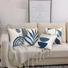 Домашний Декор Синие Геометрические и Ботанические Наволочки с Принтом Узор Наволочка Подходит Для Дивана Спальни Автомобиля Наволочка