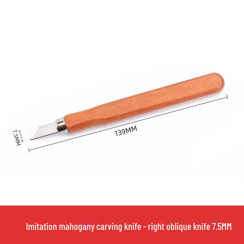 Набор ножей для резьбы по дереву ручной работы: В комплект входят нож для резьбы, перочинный нож, художественная печать, резиновый штамп. Идеально подходит для работ по дереву и штукатурке.