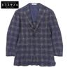 BARNEYS NEWYORK Excellent Condition MADISON Ferla Alpaca and Wool Tartan Jacket, Men's, Navy, Size 44 Jacket 44 NavyUsed