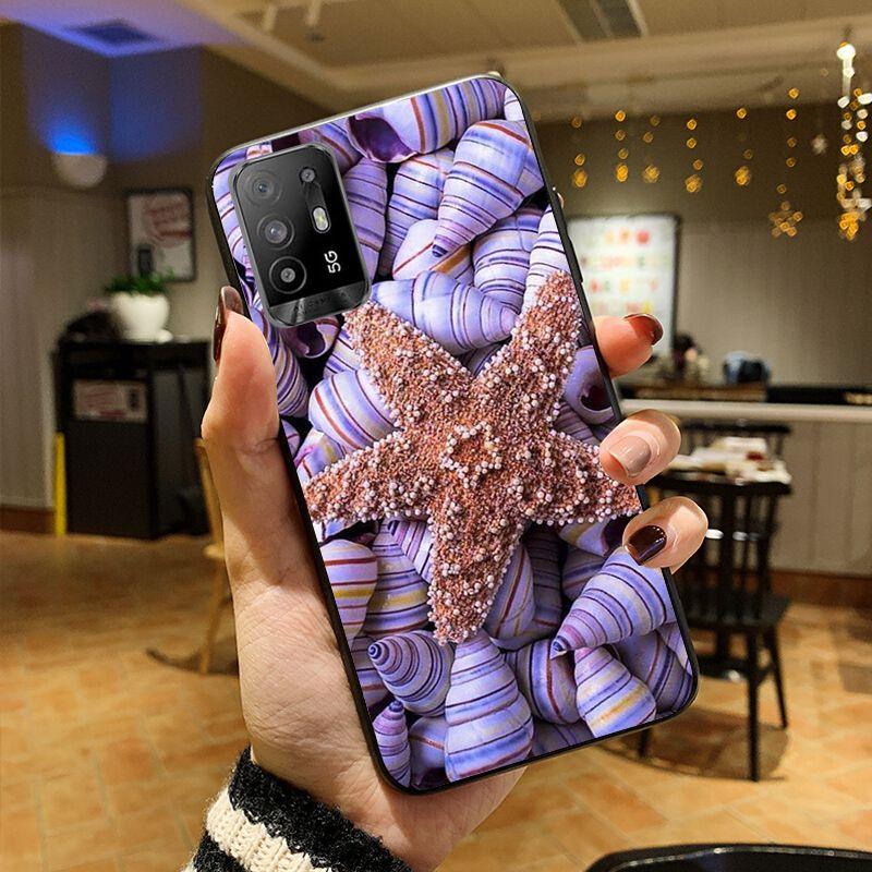 Seashells Sea Star Funda Phone Cover For OPPO A74 A94 5G A3S A5S A9 A12 A15 A15S A52 A53 A53S A72 A73 2020 A91 5G Cases Coque