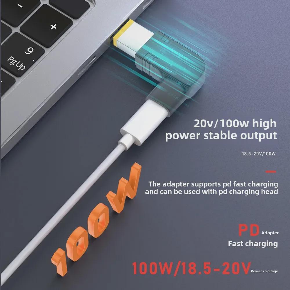 Универсальный адаптер Type-C - DC 20 В для ноутбуков Dell, HP, Lenovo, Asus