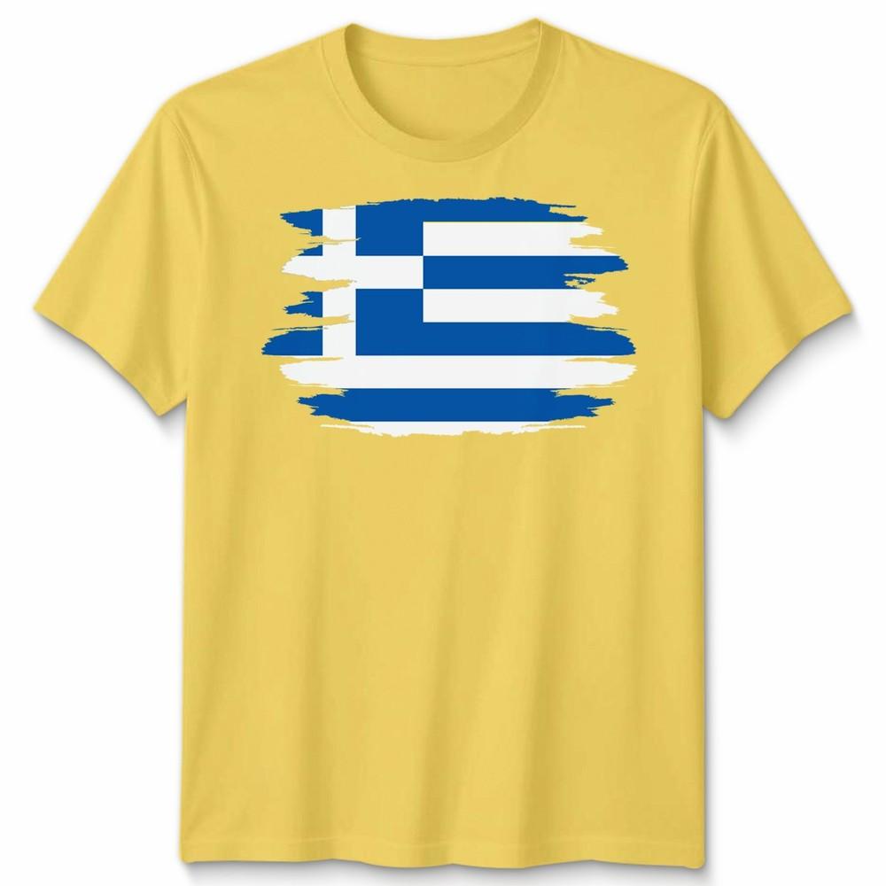 Torn Greece Flag Unisex T Shirt Greek Pride Distressed Design Graphic Tee