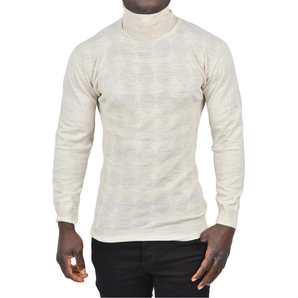 DeepSEA Slim Fit Diamond Patterned Full Turtleneck Knitwear Водолазка свитер 2505507