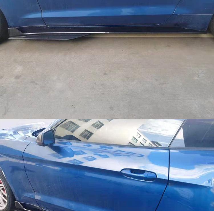 GT500 Carbon Fiber Side Skirts for 2015-2022 Ford Mustang Modification