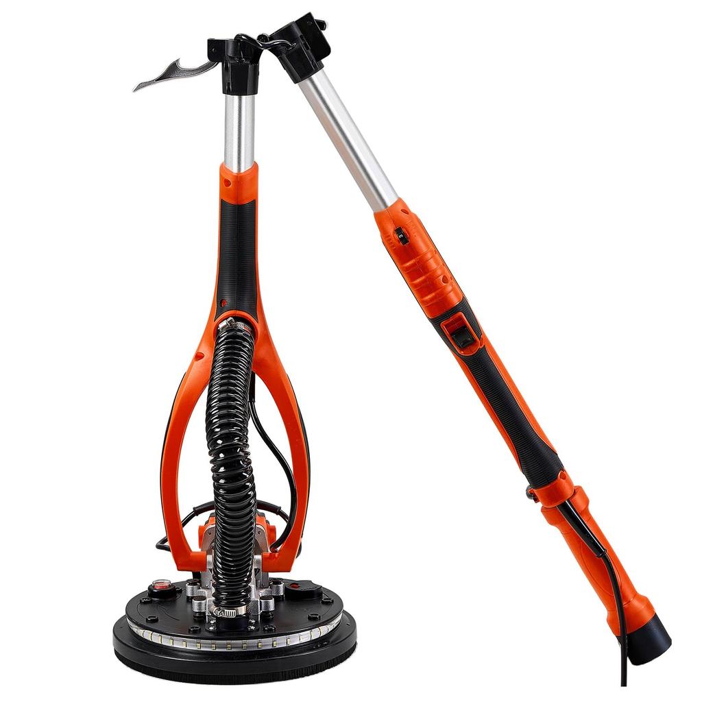 Drywall Sander, 850W Electric Drywall Sander, Popcorn Ceiling Removal Tool with 5 Variable Speed 800-1700 RPM, Double-Deck LED Light, Foldable &