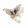 Ladies Butterfly Pin Enamel Pearl Insect Pin