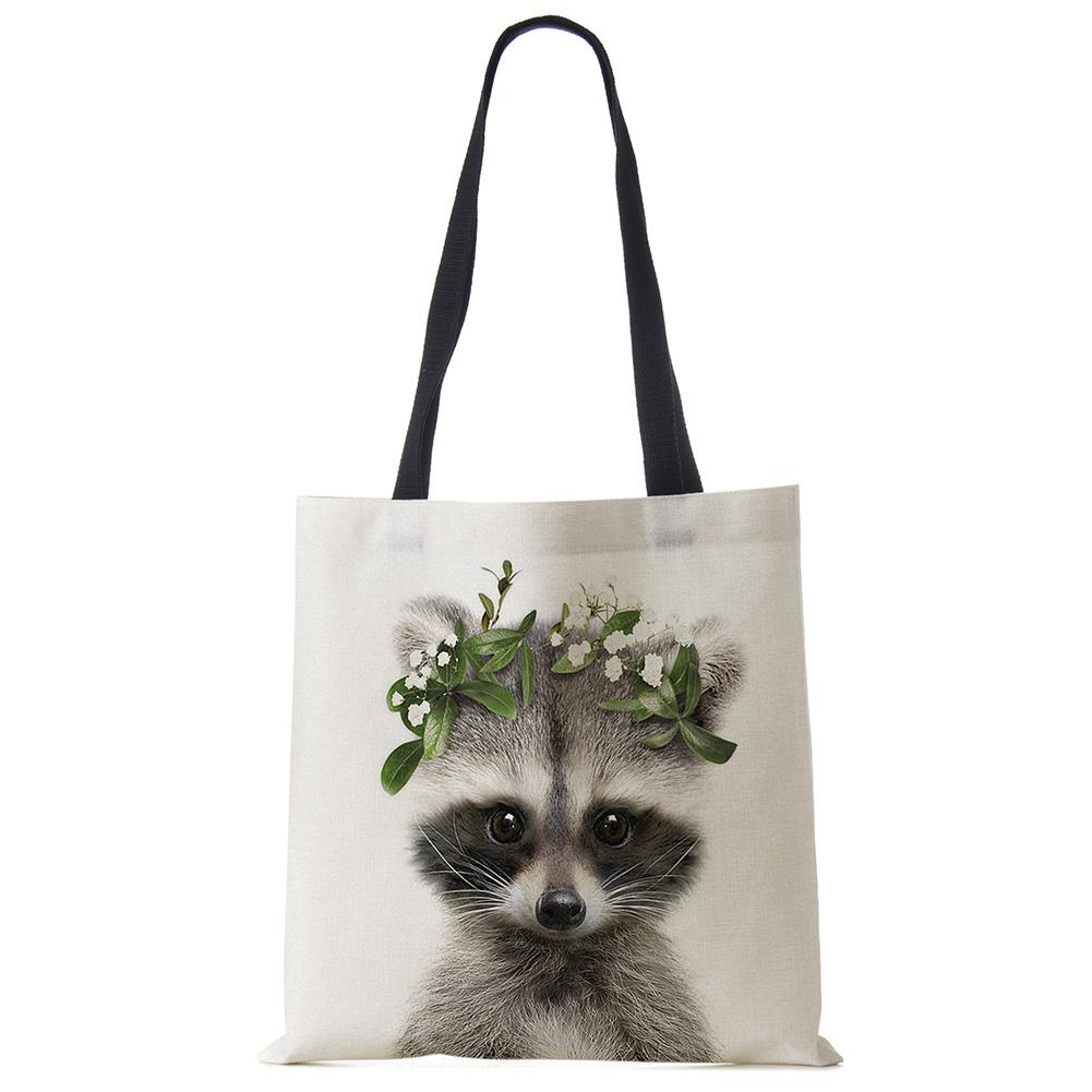 Милая Серия Животных Панда Коала Слон Принт Женская Сумка Повседневная Сумка-Тоут Сумка через Плечо Большая Вместимость KTY