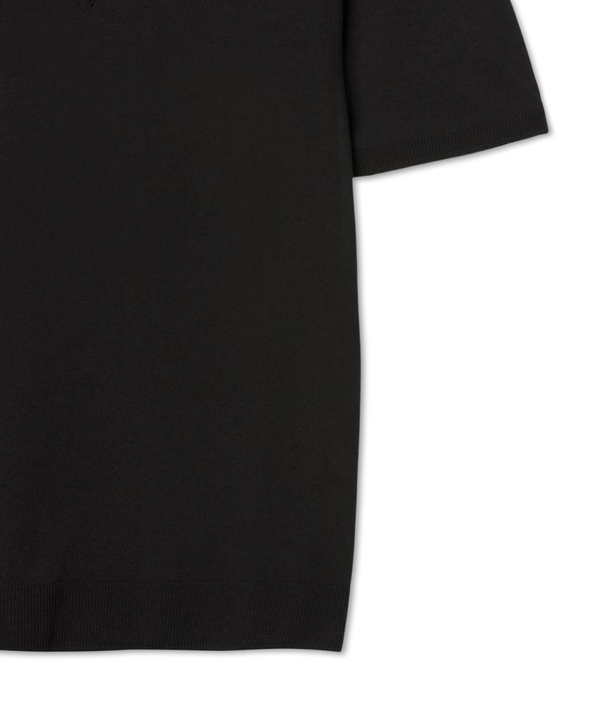 MAN ON THE BOON Polo Knit T-Shirt Black