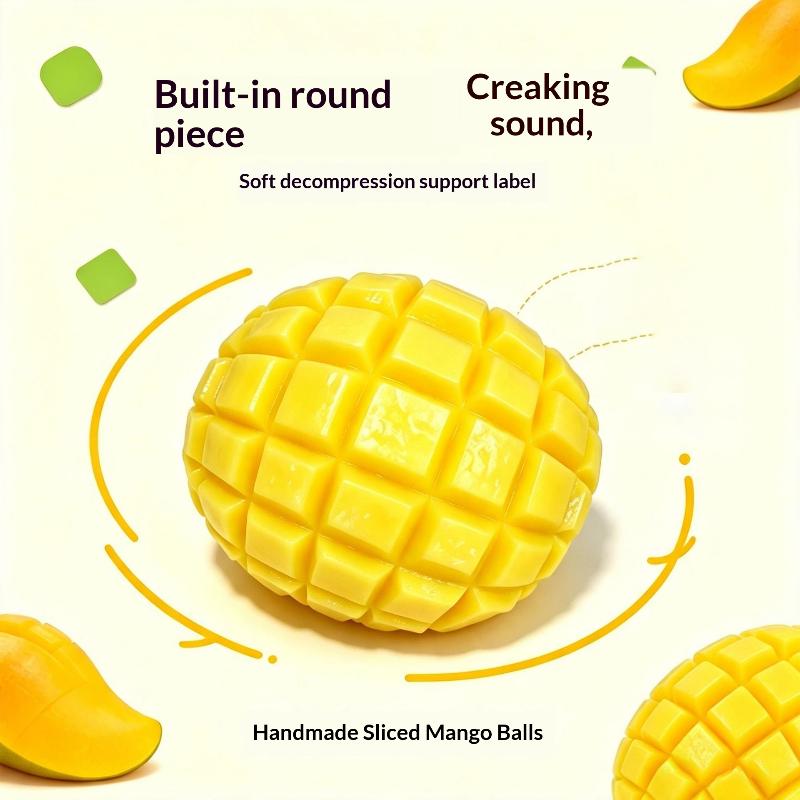 Simulation Crispy Mango Pulp Stress Relief Ball South Korea New Hit Squeeze Fidget Toy