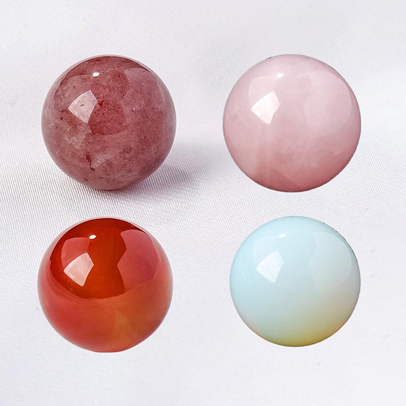 20 мм Мини Натуральный Камень Круглые Бусины Рейки Исцеление Кварц Агат Минеральный Орнамент