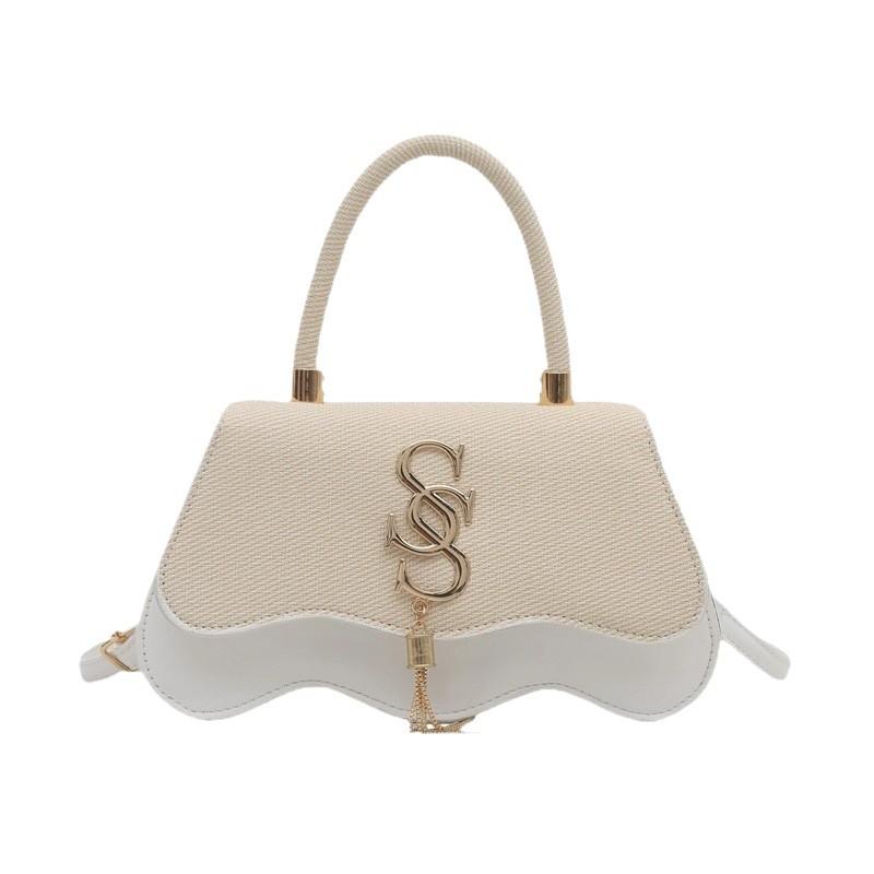 Fashion trend letter simple 2025 new bag women's texture handbag versatile one-shoulder crossbody women's bag small square bag