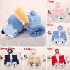 Baby Boys Girls Plush Soft Cute Knitted Mittens Thick Warm Kids Gloves