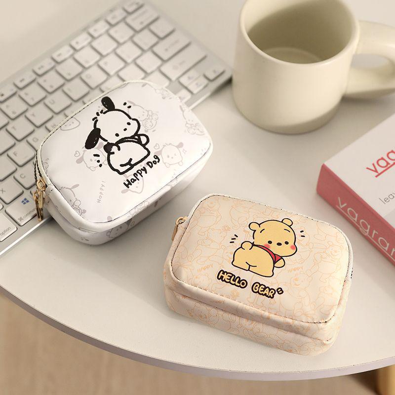 Мультяшный водонепроницаемый мини-кошелек для монет Pochacco: Милый женский кошелек для монет для помады, наушников, детский кошелек