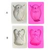 Ангел Фея Эпоксидная смола Форма для ювелирных подвесок Кристальное литье Изготовление Силиконовая форма для DIY Инструмент для рукоделия Форма для украшения торта