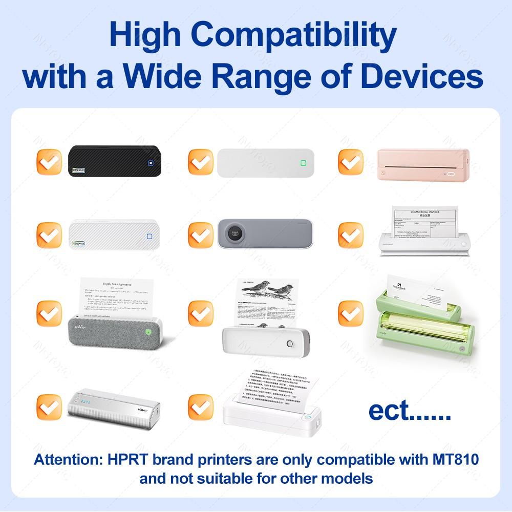 Термобумага A4 Термобумага для печати 210*30мм для беспроводного Bluetooth A40 портативного принтера Бумажные рулоны