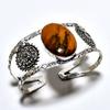 Sonora Sunrise Gemstone 925 Посеребренный браслет-манжета ручной работы