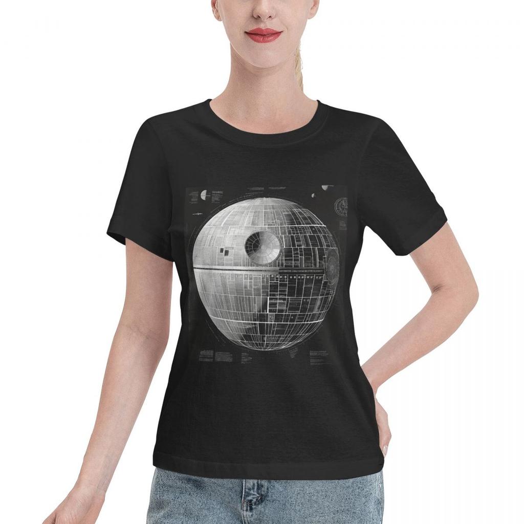 Great Deal Death Star Blueprint Starship Fan Art Unisexs Tshirt Urban Fashion All Season Tshirt