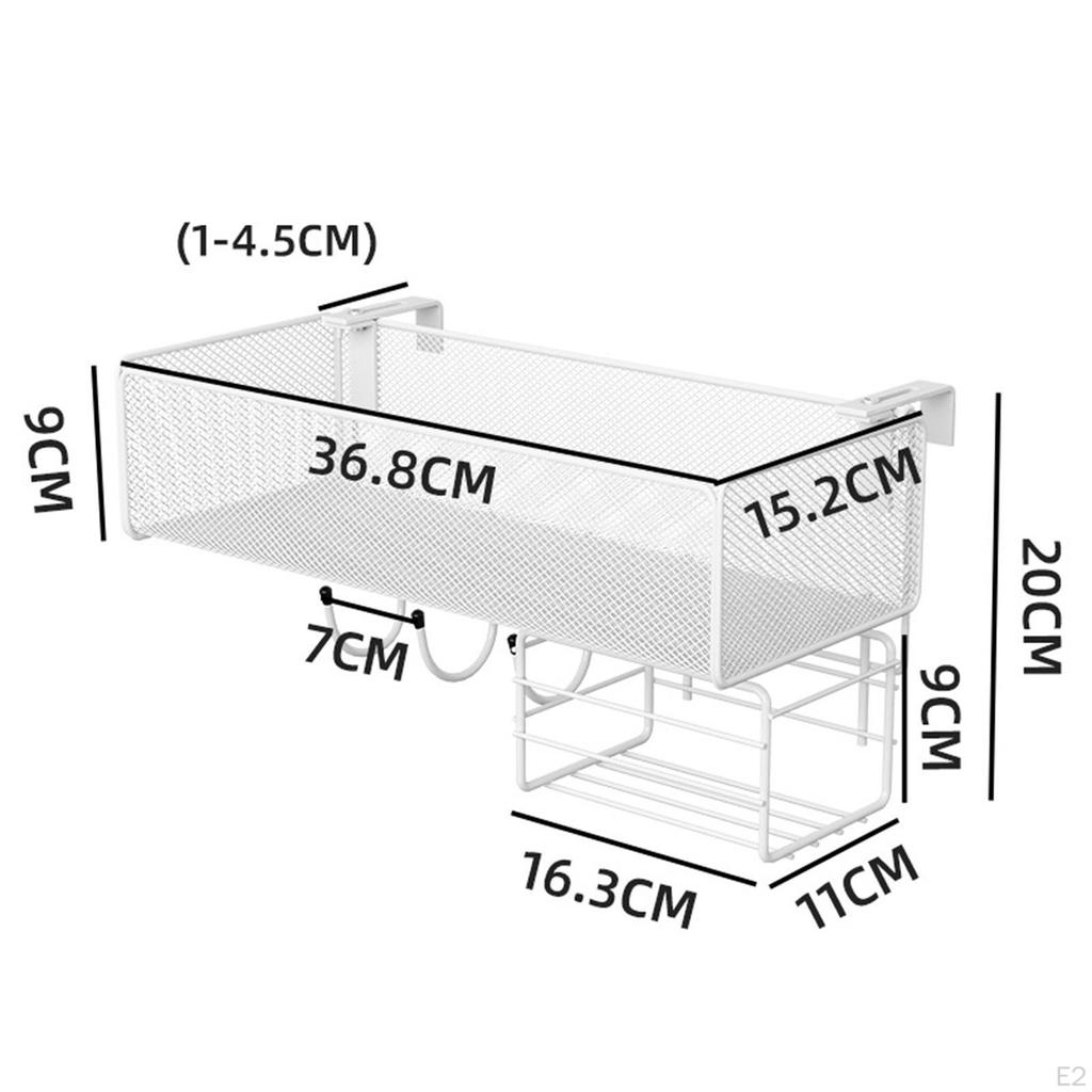Прикроватная подвесная проволочная корзина для цветочных горшков, многофункциональная декоративная полка для перил