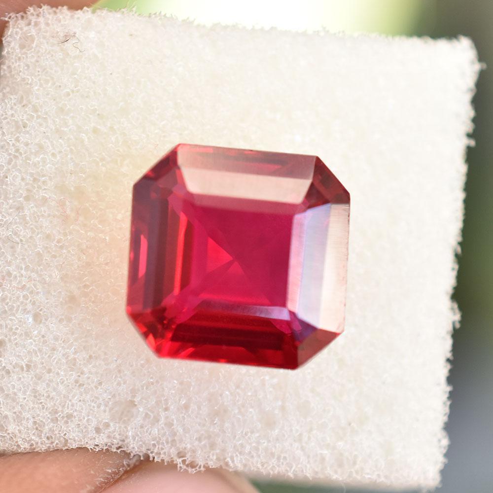 Natural Red Ruby Loose Gemstone 9 ct Square Cut for Jewelry Making for Jewelry Making and Crafts