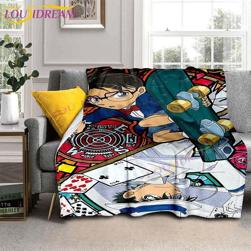 Detective and Thief Conan Blankets Classic Anime Flannel Blankets Sofa Throw Blanket Children Adult Gift Travel Camping Blankets