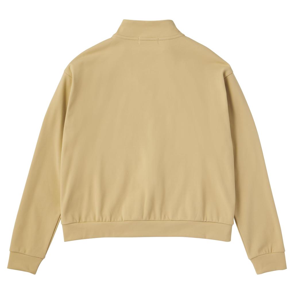 Le Coq Sportif Женский топ с полумолнией Golf Stretch Forcer Midlayer LG4FSW00L, Водоотталкивающий, Бежевый,