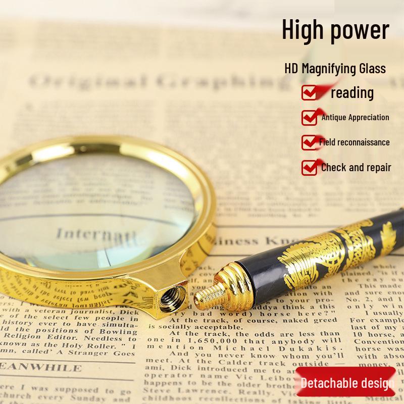 Мощная 100-кратная лупа: Многофункциональная лупа сверхвысокой четкости для чтения, идентификации и просмотра на мобильном устройстве для пожилых людей.