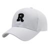 R Вышитая Кепка Шляпа Сетчатый Дизайн Повседневная Крутая CZA020 [Белый Клык] Мужская Женская (белый)