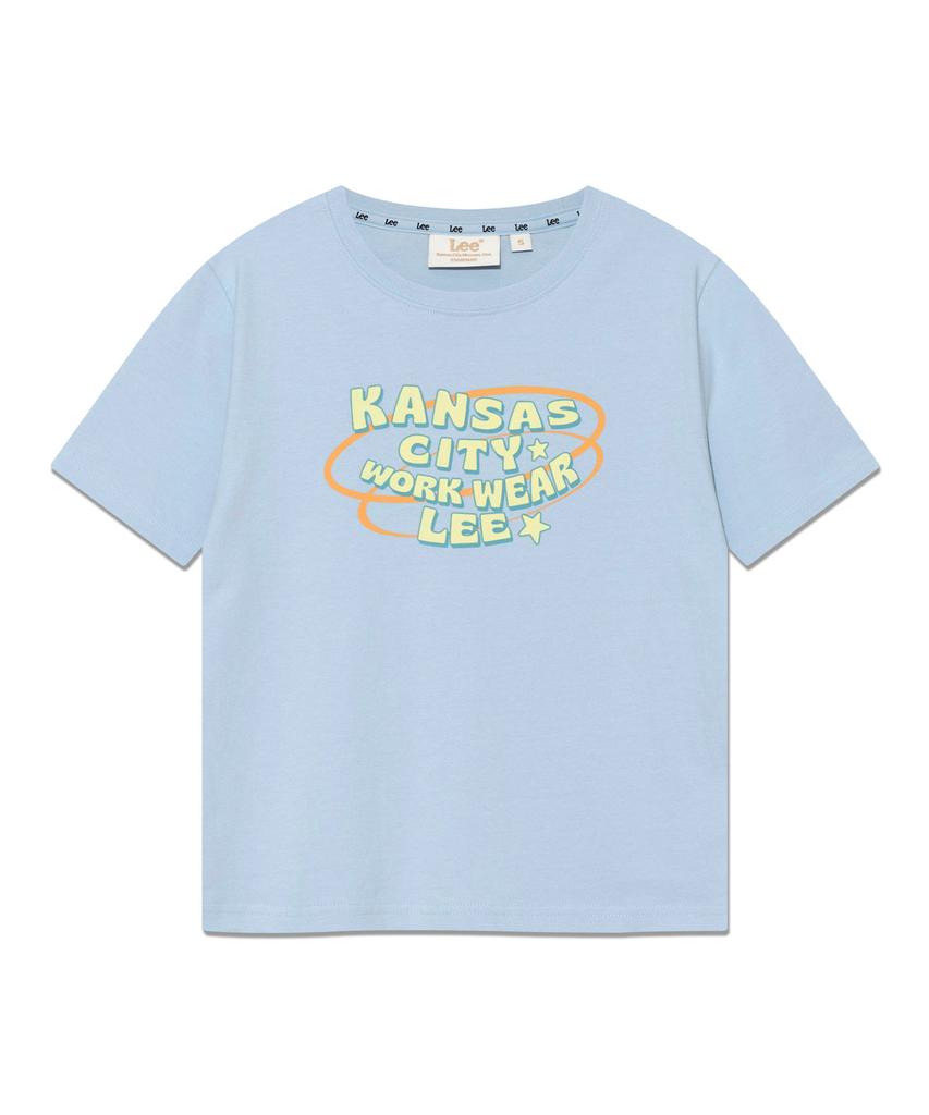 LEE Женская рабочая футболка Lee Kansas City Светло-синяя