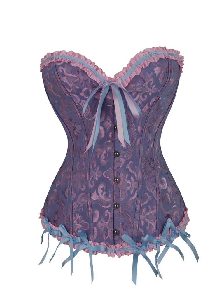 Элегантный боди-корсет европейского стиля: Сексуальный корсет-утяжка и моделирующий боди с жаккардовым узором.