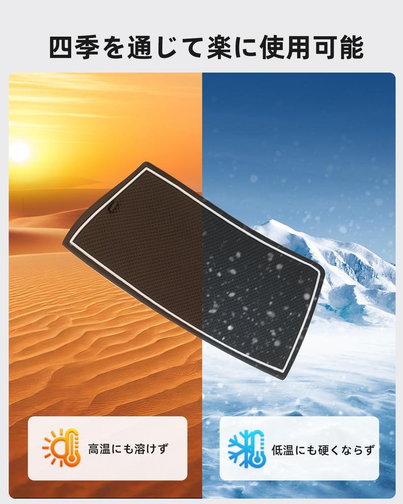 LANGBEAN Toyota Alphard 40 Interior Rubber Door Pocket Scratch and Noise Interior Alphard Custom Set of 21 Series/Vellfire Mats, Non-Slip Mats,