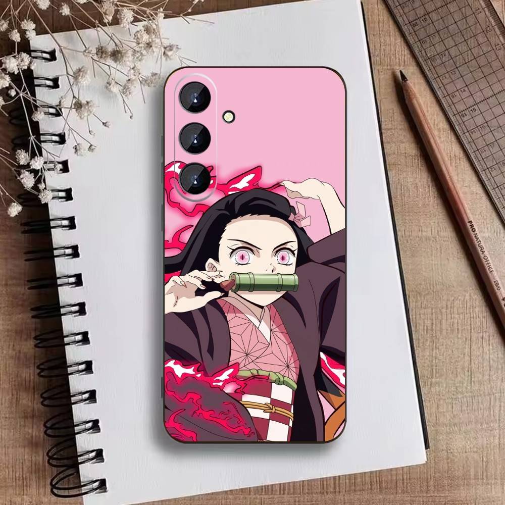 Nezuko I-Kamado Phone Case For Samsung Galaxy A73,A21s,A22,A31,A52,A53,A71,A41Soft Black Shell