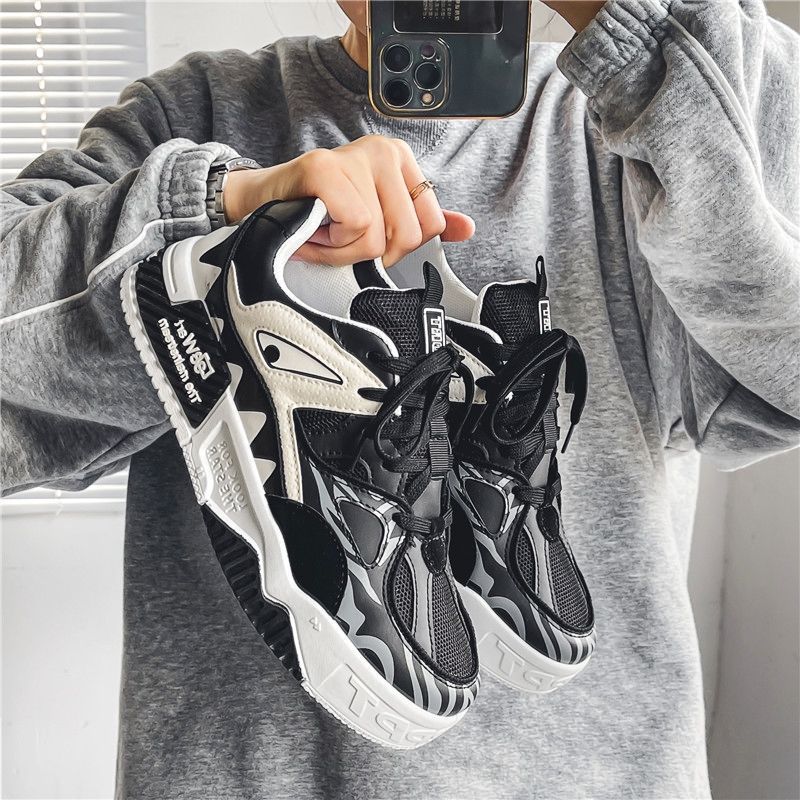 Trendy Brand Men's Shoes Summer Trend Versatile Sports and Leisure Board Shoes Niche Design Sense Thick-soled Youth Trendy Shoes