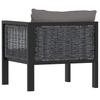 vidaXL Sofa-Eckelement mit Linker Armlehne Poly Rattan Anthrazit