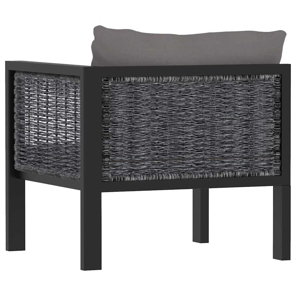 vidaXL Sofa-Eckelement mit Linker Armlehne Poly Rattan Anthrazit
