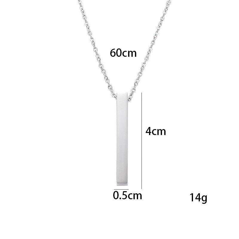 Трехмерное ожерелье-длинная полоска 4X0,5 мм, простые аксессуары в стиле холодного ветра, длинная полоска